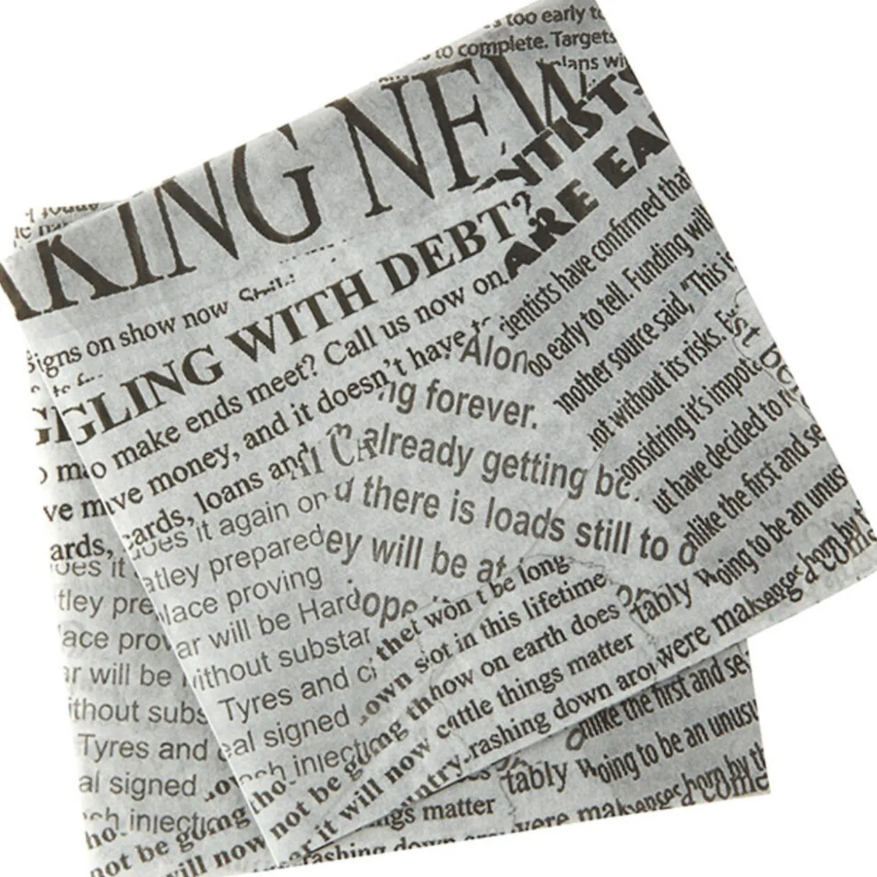 Feuille de papier absorbant sulfurisé x20