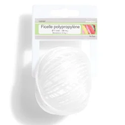 Ficelle en polypropylène blanc Ø1 mm - L.50 m