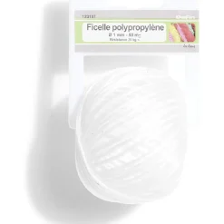 Ficelle en polypropylène blanc Ø1 mm - L.50 m