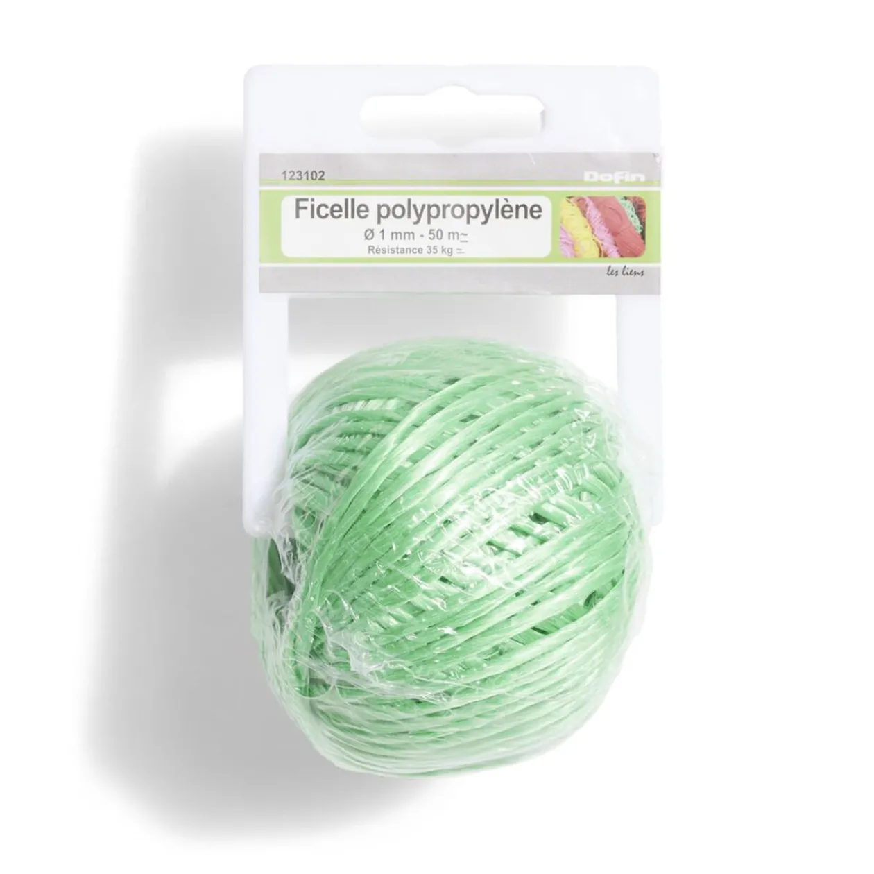 Ficelle en polypropylène vert Ø1 mm - L.50 m