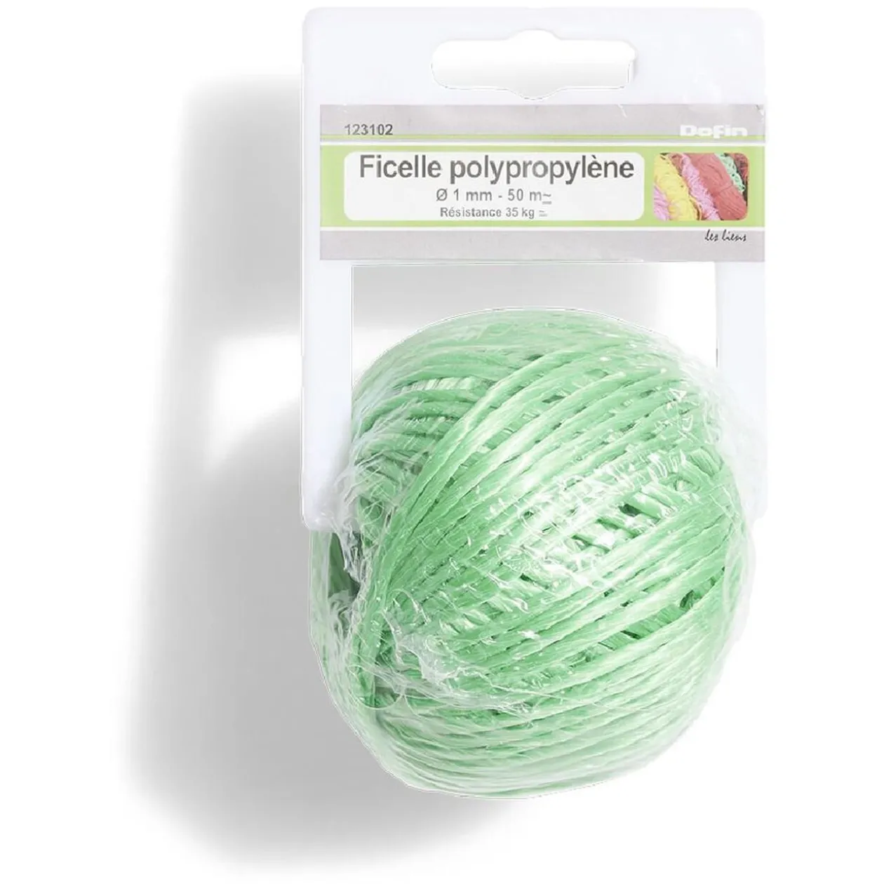 Ficelle en polypropylène vert Ø1 mm - L.50 m
