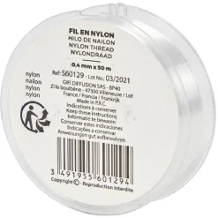 Fil nylon transparent 0,4 mm x 50 m