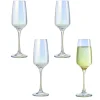 Flûte à champagne irisé transparent 19,5cl x4