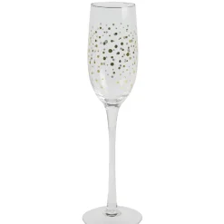 Flûte à champagne pois doré x4