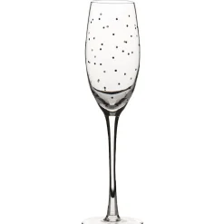 Flûte à champagne transparent motif pois