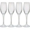 Flûte en verre transparent irisé x4
