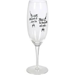 Flûte XL inscription Flûte ! La bouteille est vide... 62 cl