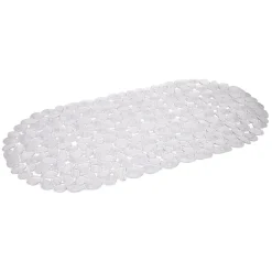 Fond de baignoire antidérapant design galet pvc blanc