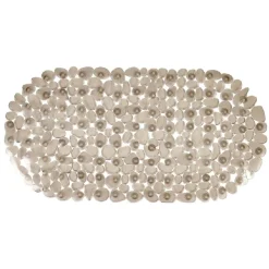 Fond de baignoire antidérapant design galet pvc gris