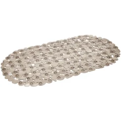 Fond de baignoire antidérapant design galet pvc gris