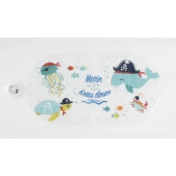 Fond de baignoire pvc transparent design animaux de la mer