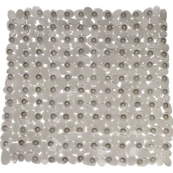 Fond de douche en pvc design gris effet galets