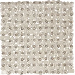 Fond de douche en pvc gris effet galets