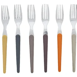 Fourchette multicolore x6 laguiole