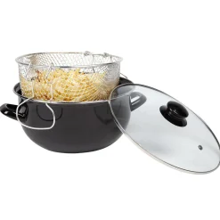 Friteuse avec panier et couvercle