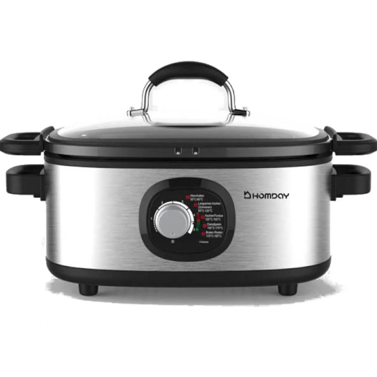 Friteuse multicuiseur Homday 6en1 inox grise et noir