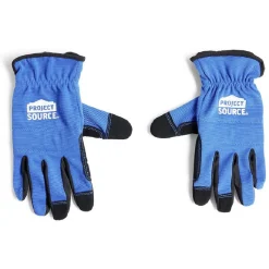 Gants mécanicien coton et cuir taille unique bleu