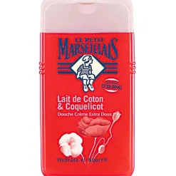 Gel douche Petit Marseillais - Lait de coton coquelicot - 2x 400 ml