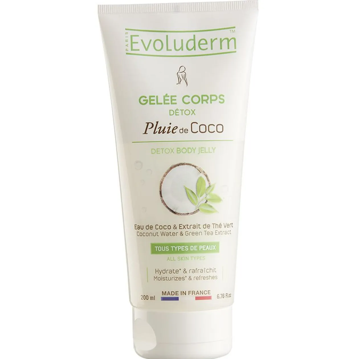 Gelée corps détox Evoluderm pluie de coco 200 ml