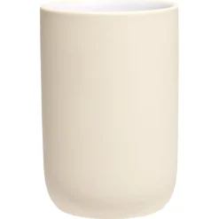Gobelet céramique beige intérieur blanc Ø6,8xH10cm