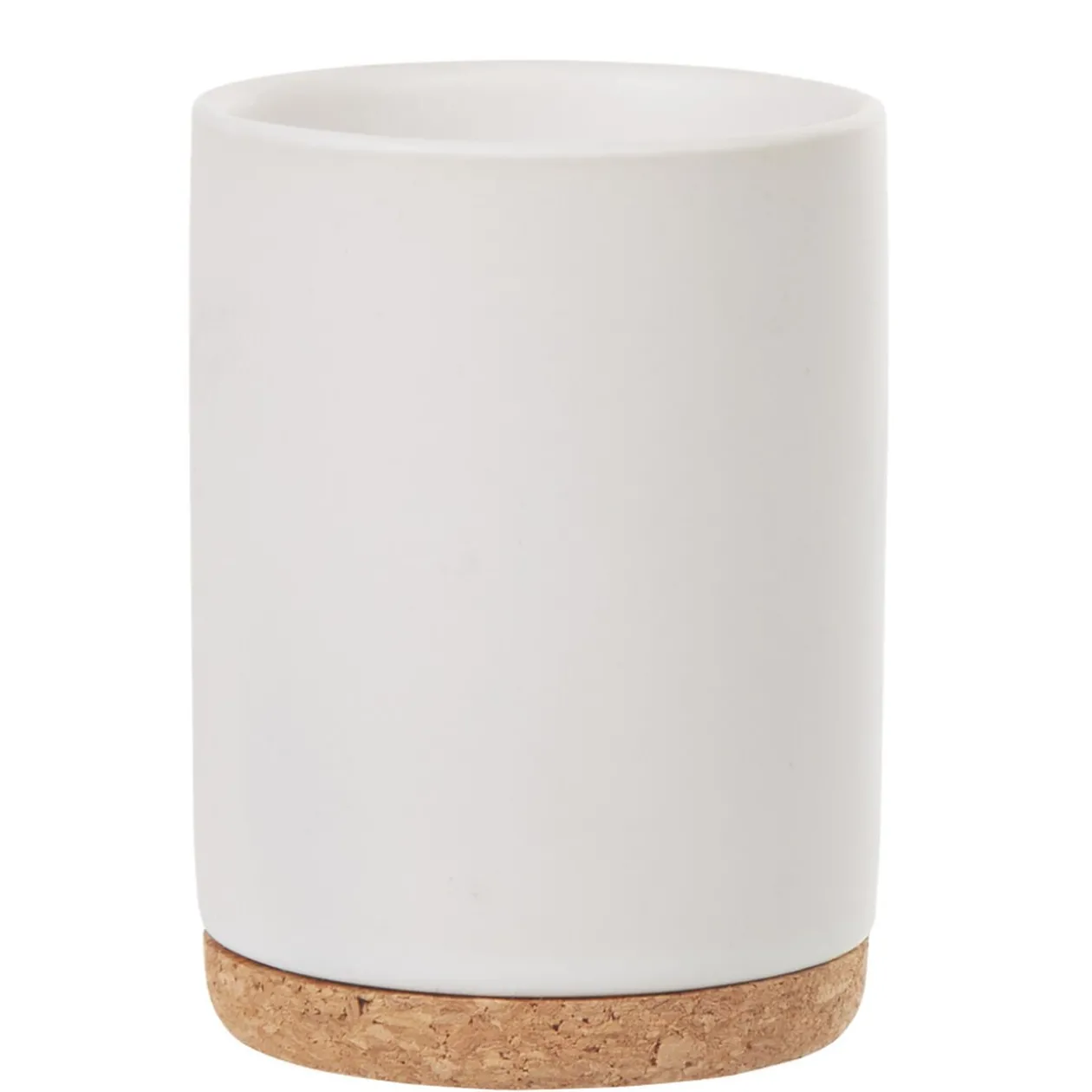 Gobelet céramique blanc avec fond liège