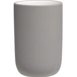 Gobelet céramique gris intérieur blanc Ø6,8xH10cm