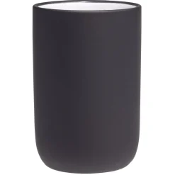 Gobelet céramique noir intérieur blanc Ø6,8xH10cm