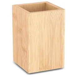 Gobelet de salle de bain en bambou naturel
