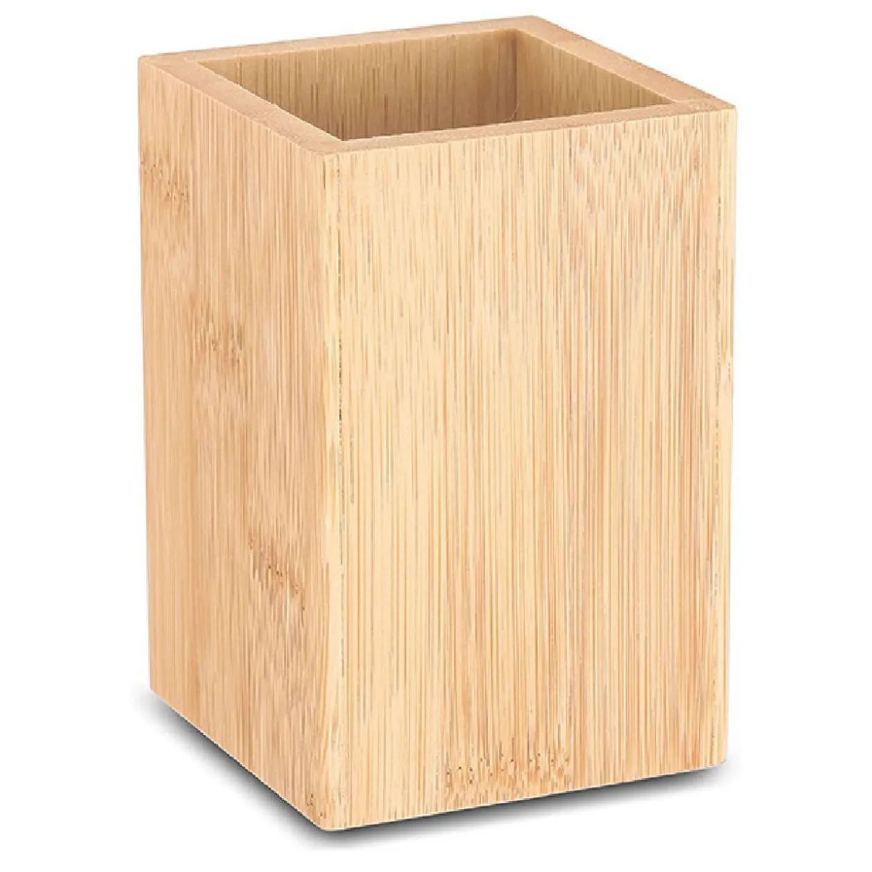 Gobelet de salle de bain en bambou naturel