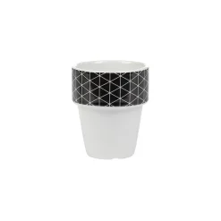 Gobelet en porcelaine design blanc noir 11 cl x4