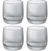 Gobelet en verre argenté x4