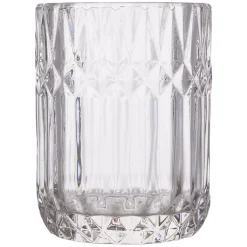 Gobelet en verre effet cristallin transparent Ø8xH10,5cm