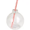 Gobelet forme de boule de Noël avec paille