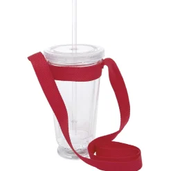 Gobelet lumineux avec lanière de transport