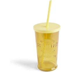 Gobelet 490ml en verre avec couvercle plastique - 3 coloris