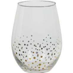 Gobelet ovales pois doré x4