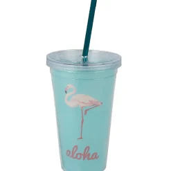 Gobelet plastique et paille Aloha