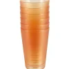 Gobelet plastique orange transparent x6