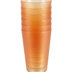 Gobelet plastique orange transparent x6