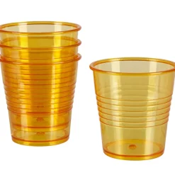 Gobelet plastique orange transparent x4
