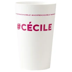 Gobelet plastique prénom #CÉCILE 33 cl