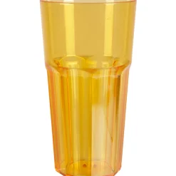 Gobelet plastique rigide orange transparent