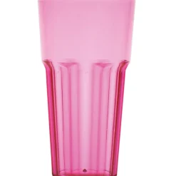 Gobelet plastique rigide rose transparent