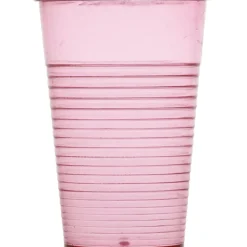 Gobelet plastique rose transparent x4