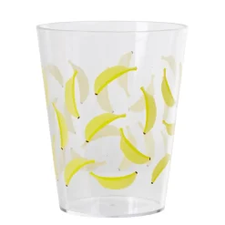 Gobelet plastique transparent décor banane