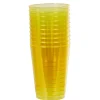 Gobelet plastique uni jaune x 10