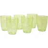 Gobelet plastique vert martelé x6