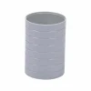 Gobelet porte brosse à dents urban design strie gris