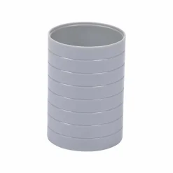 Gobelet porte brosse à dents urban design strie gris