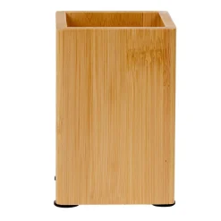 Gobelet salle de bain bambou marron naturel